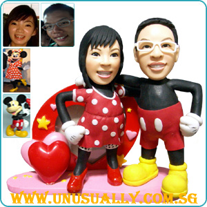 Personalized 3D Cute Character Couple Figurines